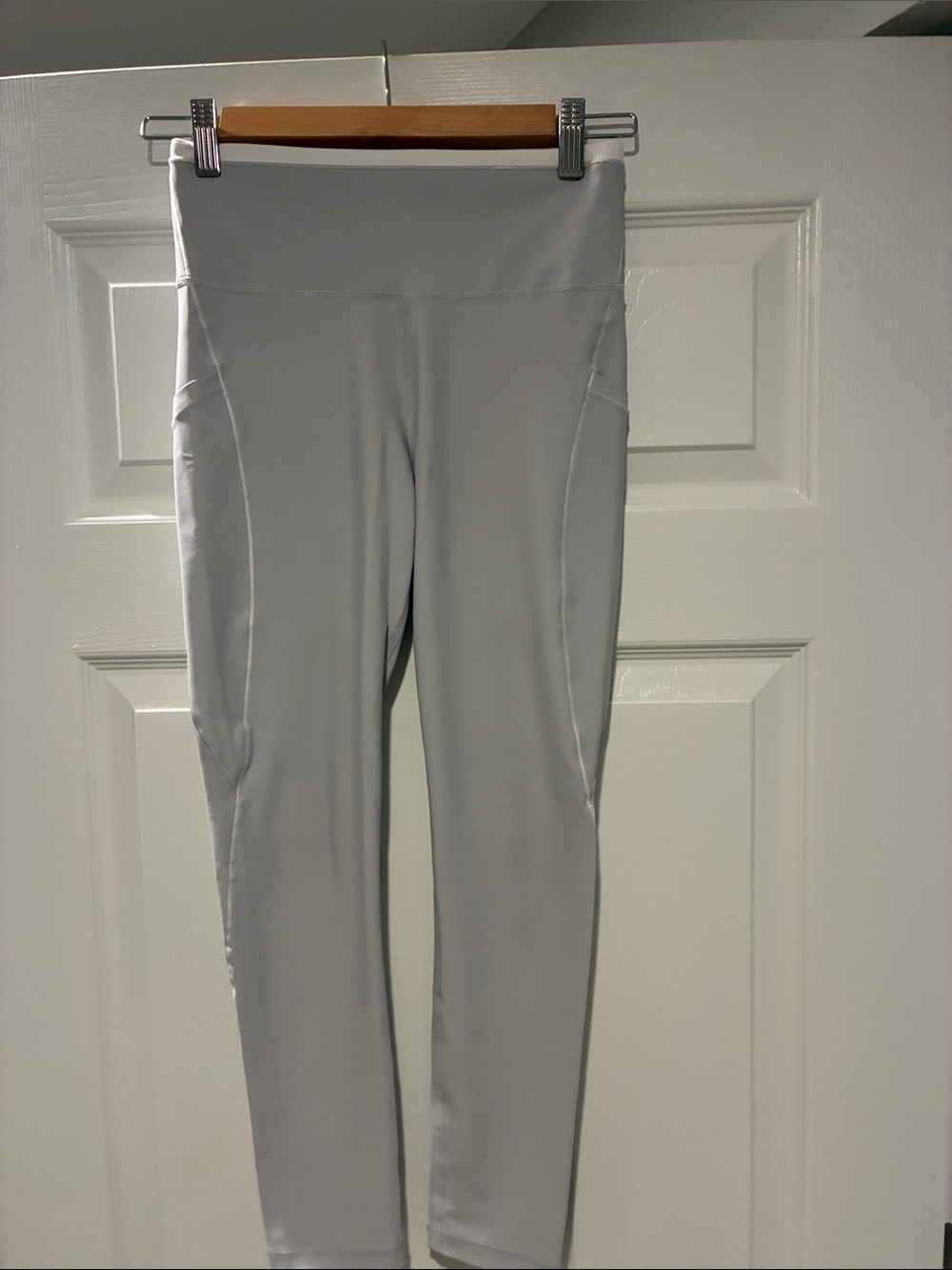 Athleta Light Gray High-Rise Performance Leggings